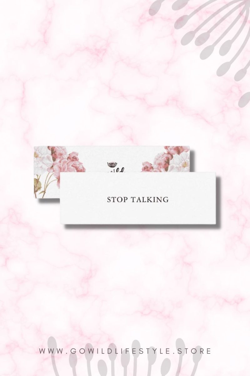 Self Talk Card No. 2: Stop Talking